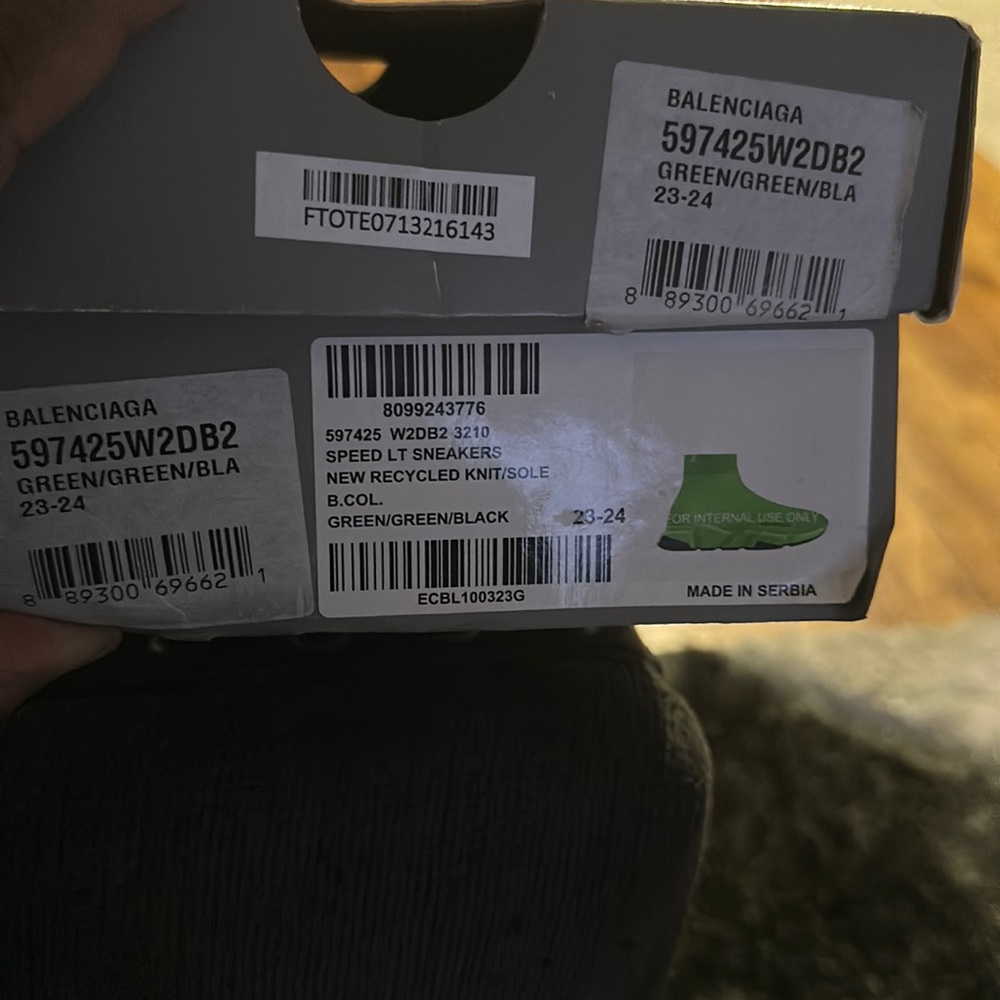 Green toddler balenciaga 23-24